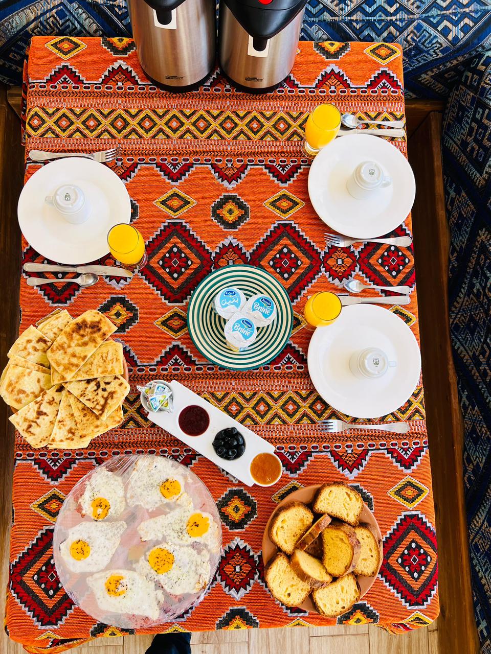 Traditional Moroccan breakfast in the Majlis — Sahara Royal Resort